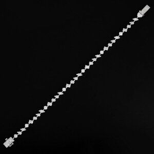 Luxe Lattice 18K Yellow Gold Diamond Tennis Bracelet